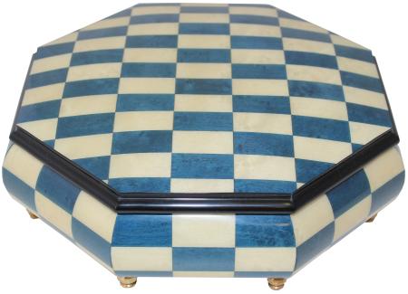 Nr.115M06 Intarsien Blau/Weiss